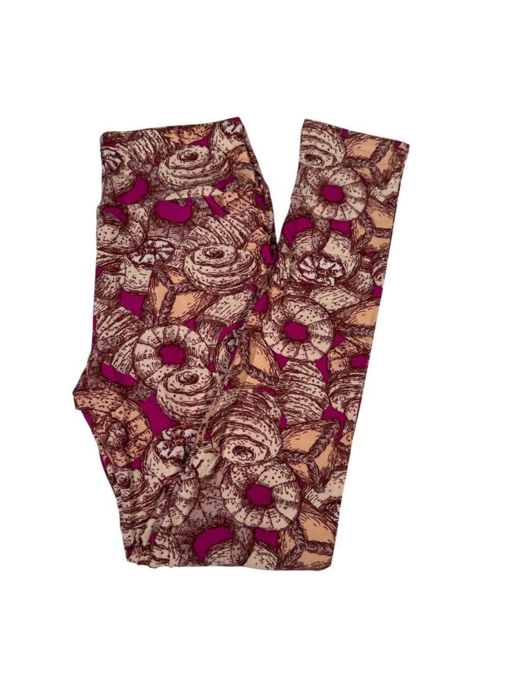 LuLaRoe Pastries Croissants Donuts Leggings Unicorn RARE HTF LLR New One Size OS